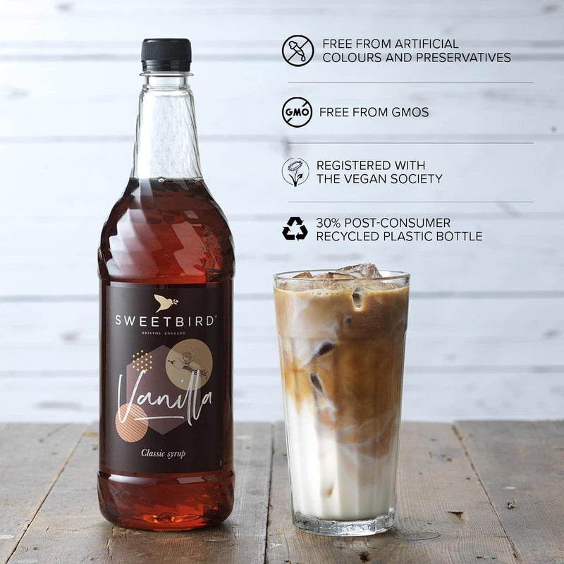 Sweetbird Vanilla Syrup, 1 L - Classic Syrup for Beverages and Baking - Image 4